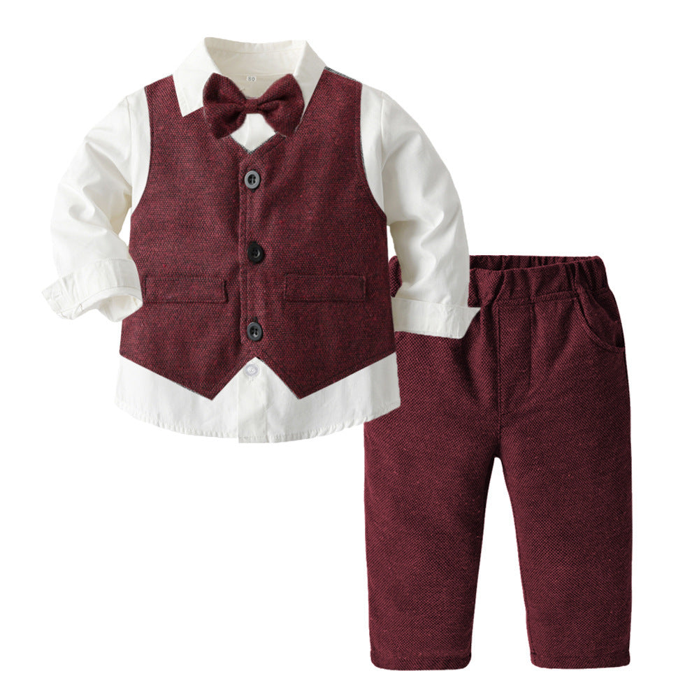 Ensemble trois pièces pour enfants, vêtements d'automne pour garçons