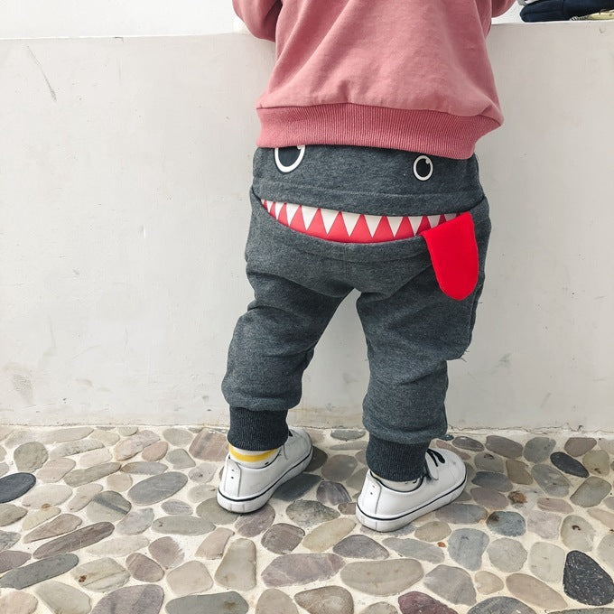 Pantalons décontractés pour garçons, automne, pantalons de survêtement décontractés pour enfants coréens, pantalons amples de dessin animé pour bébés 