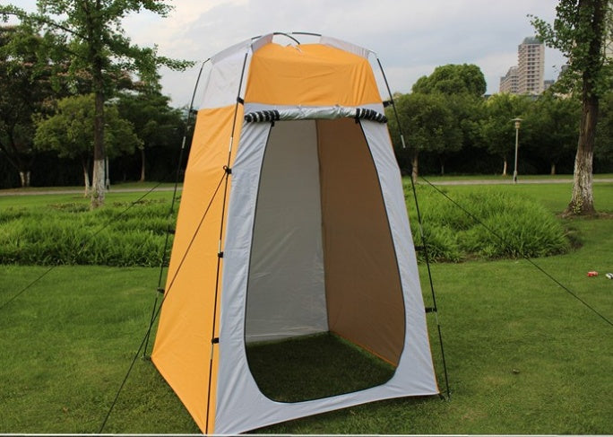 Tente de camping avec toilettes et douche