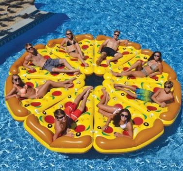 Cama inflable para dormir de Pizza, hamaca de agua, tumbona, silla flotante, juguetes para piscina