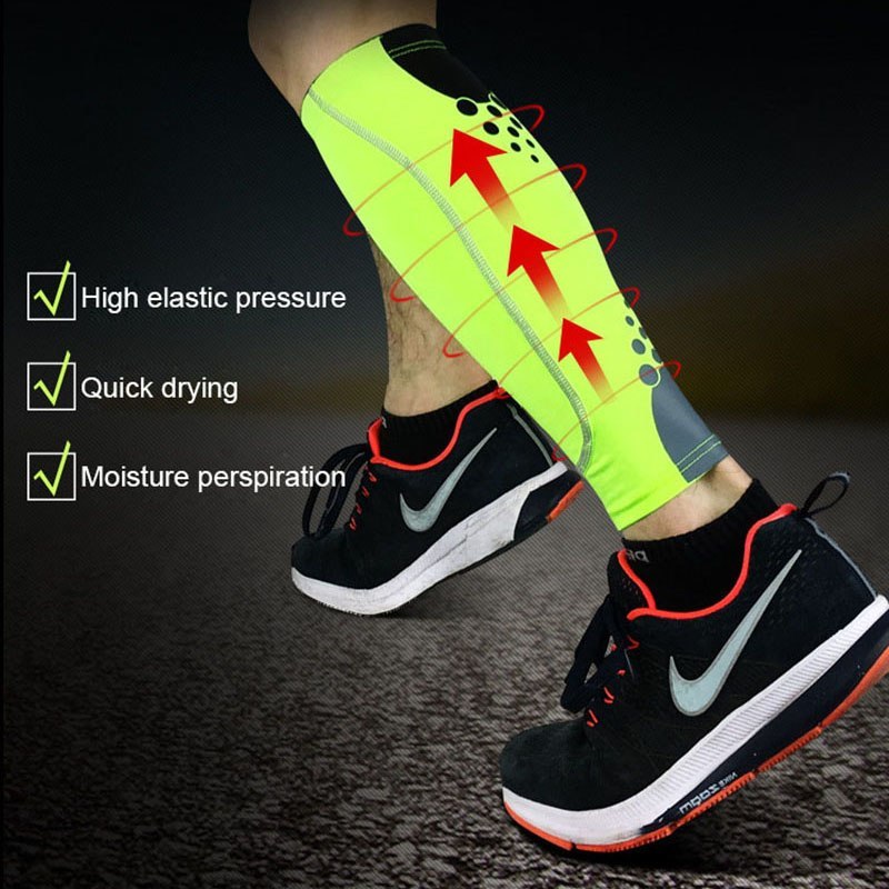 Attelle de jambe de mollet pour hommes et femmes, 1 pièce, soutien, manches extensibles, Compression, exercice, basket-ball, Football, genouillères 