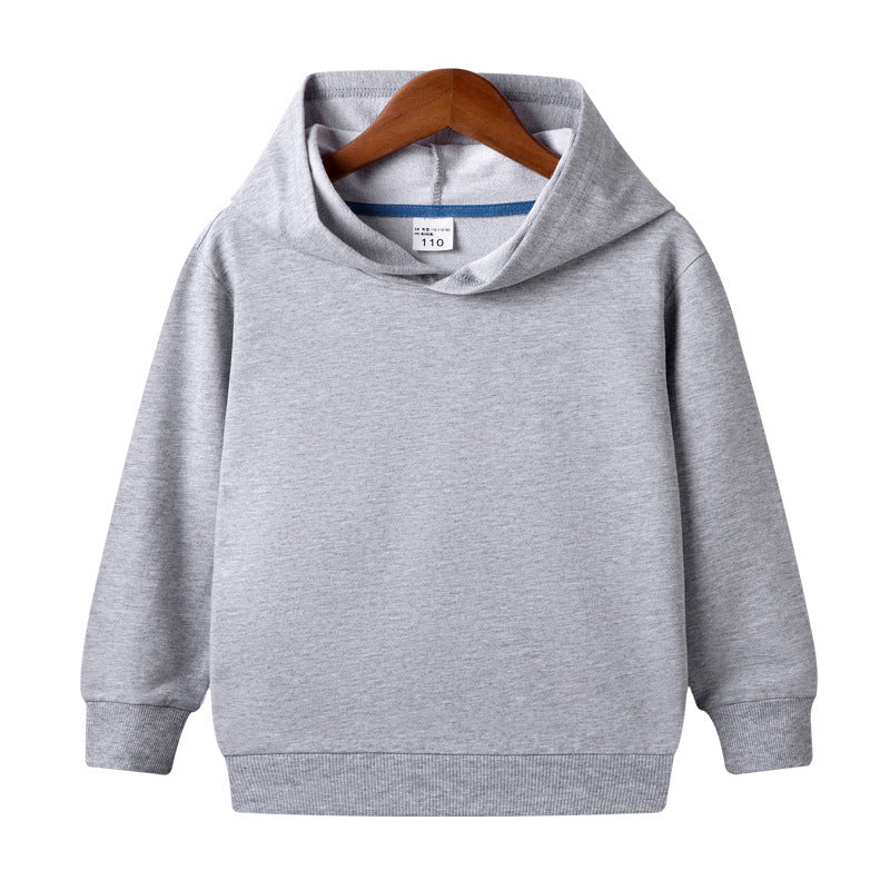 Chandail blanc à capuchon adapté aux besoins du client de coton pur pour les enfants moyens et petits