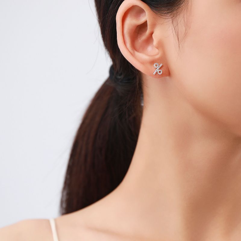 Boucles d'oreilles à tige en argent S925 pour femmes, ornement