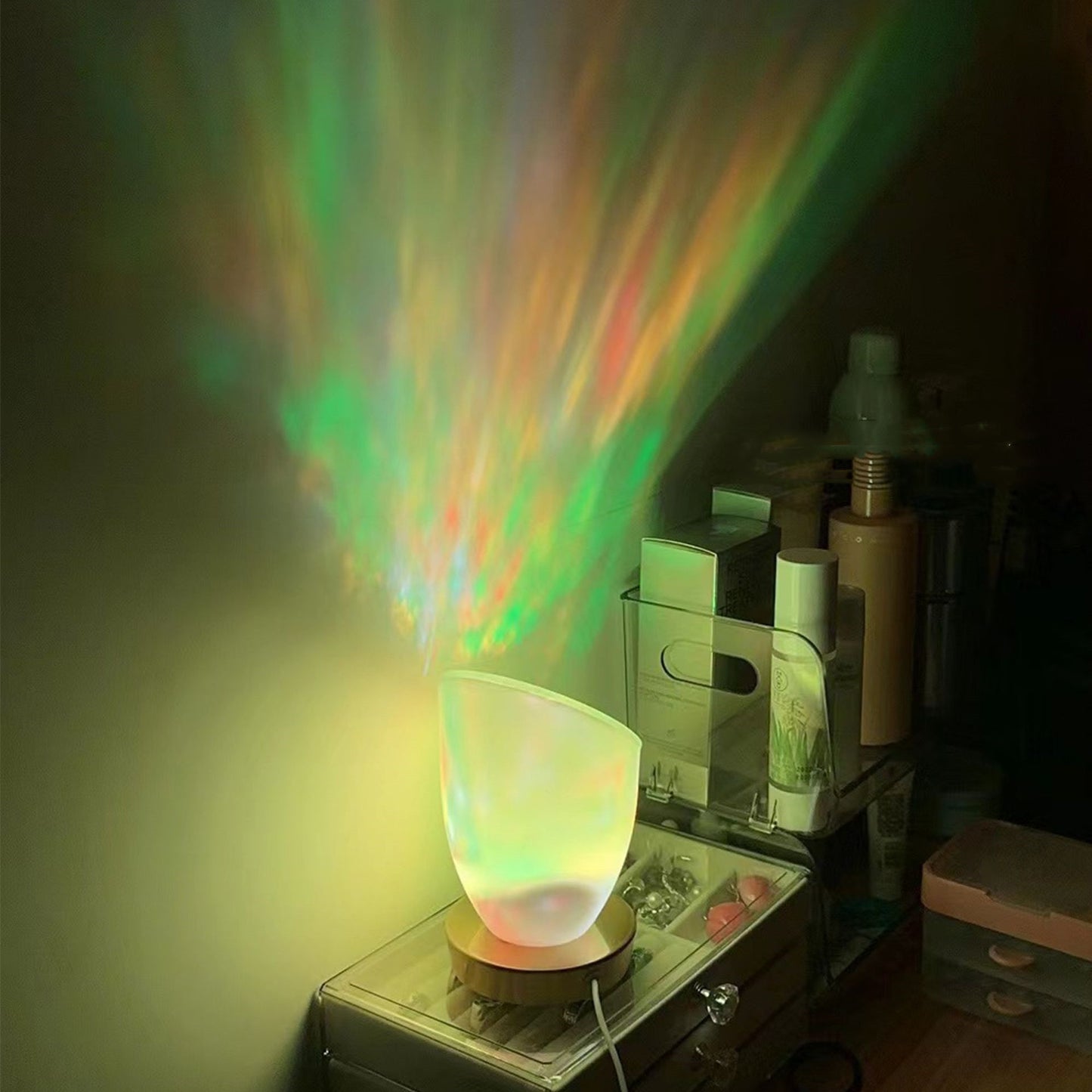 Lampe de table à atmosphère de flamme d'ondulation d'eau