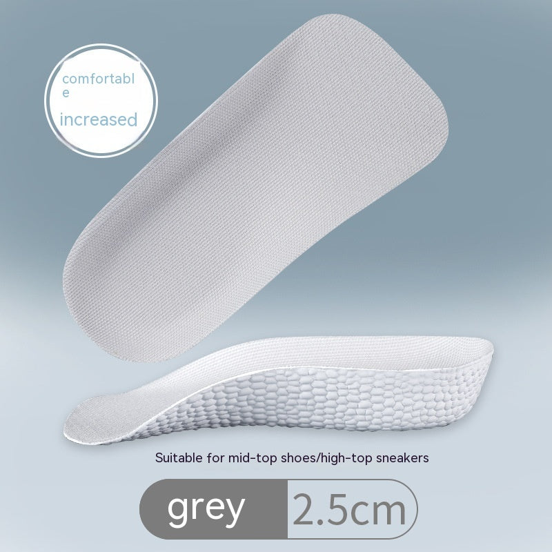 Plantilla invisible para aumentar la altura, cómoda y gruesa, media plantilla que aumenta la plantilla