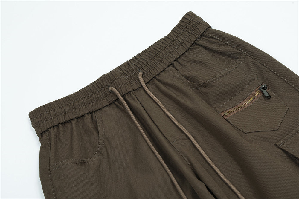 American High Street Pleated Multi-pocket Cargo Pants
