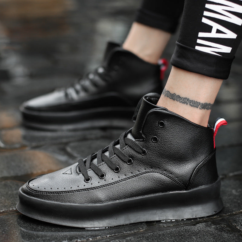 Pure White Thick Bottom Casual Sports Skate Shoes