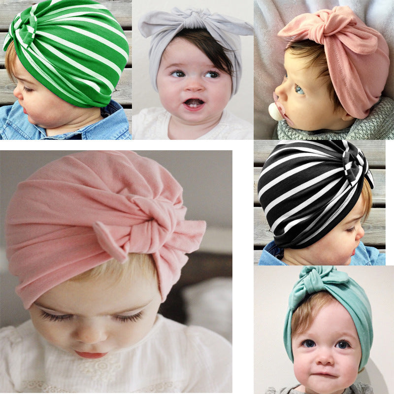 Fournitures pour bébé Fournitures pour bébé Couvre-chef noué de couleur unie
