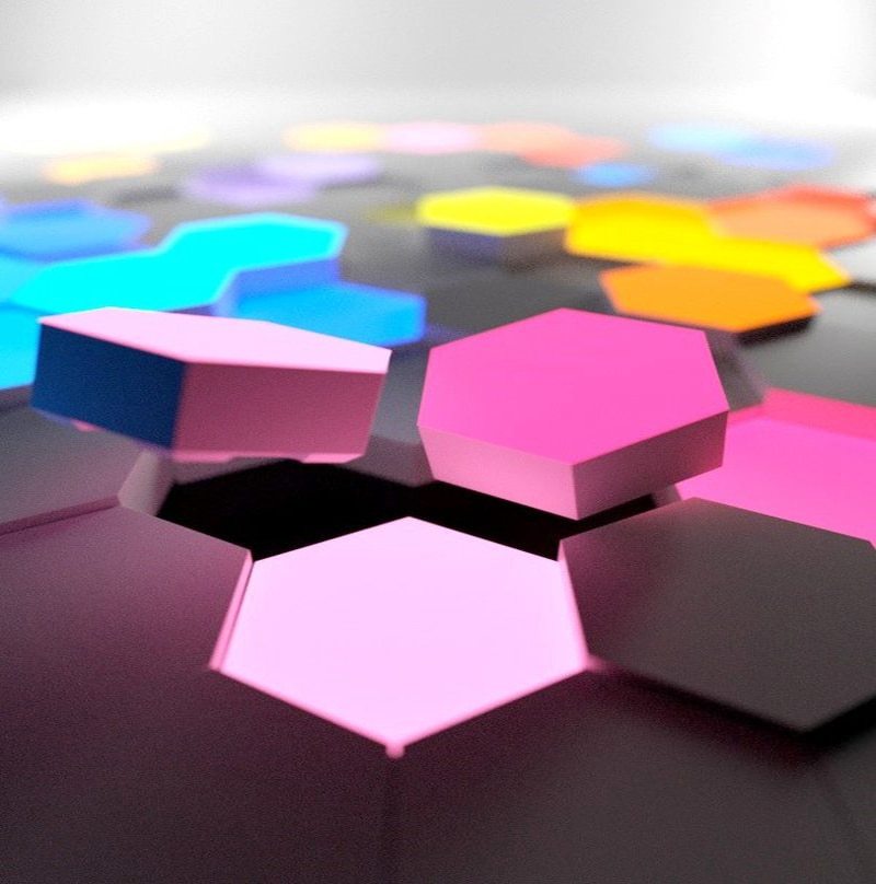 Lampe quantique pour maison intelligente, commande vocale avec application, 1600W, teinte lumineuse, secousse