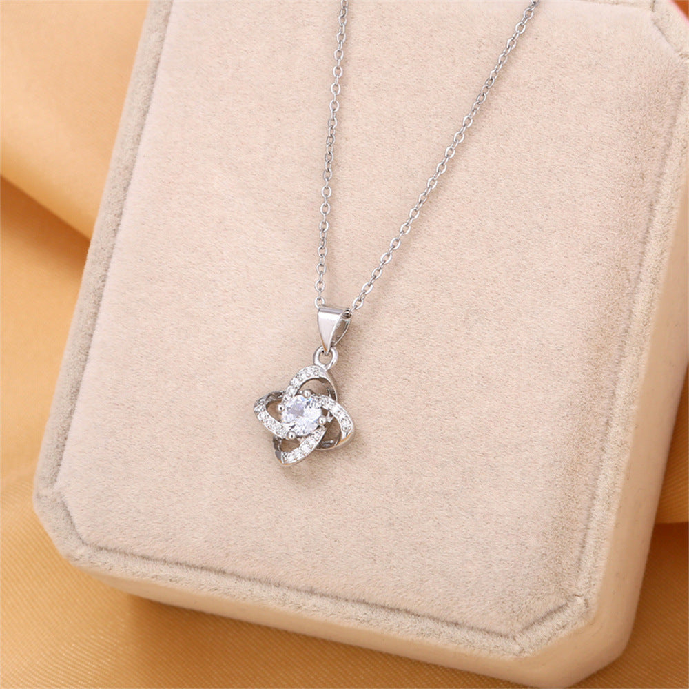 Collier porte-bonheur trèfle à quatre feuilles, coffret cadeau pour la fête des mères