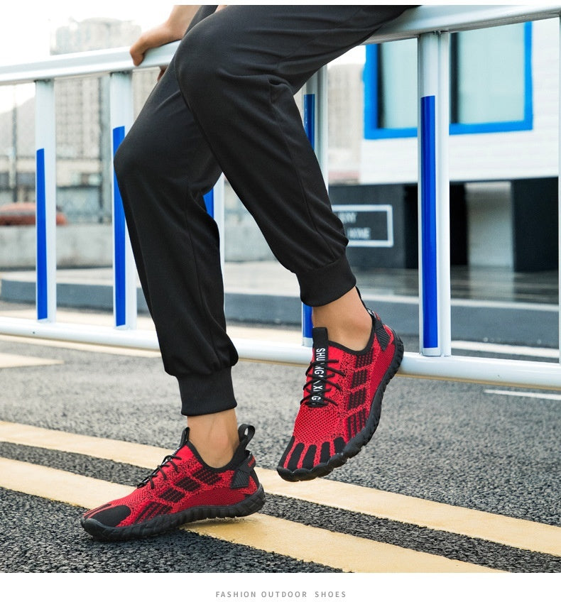 Men's Sports Leisure Mountaineering Shoes Hollow-out Fly Knit