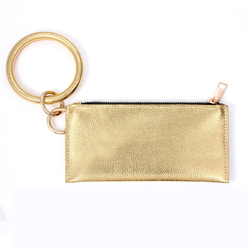 Bolso de joyería de doble capa con borlas de cuero de leopardo