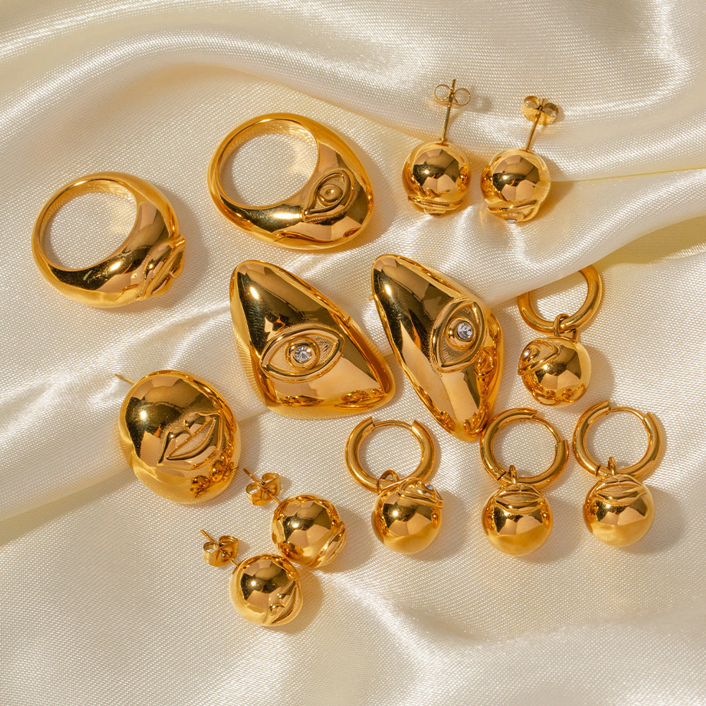 Boucles d'oreilles en forme de lèvre à la mode, boucles d'oreilles en acier titane simples de haute qualité