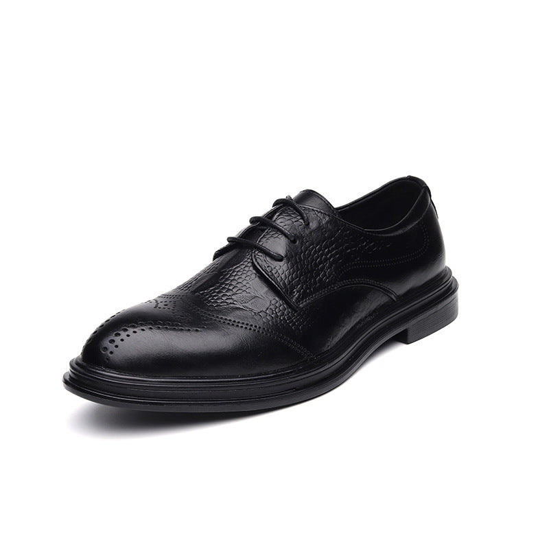 Zapatos de cuero de negocios para hombres Brogue Ropa formal Informal de negocios