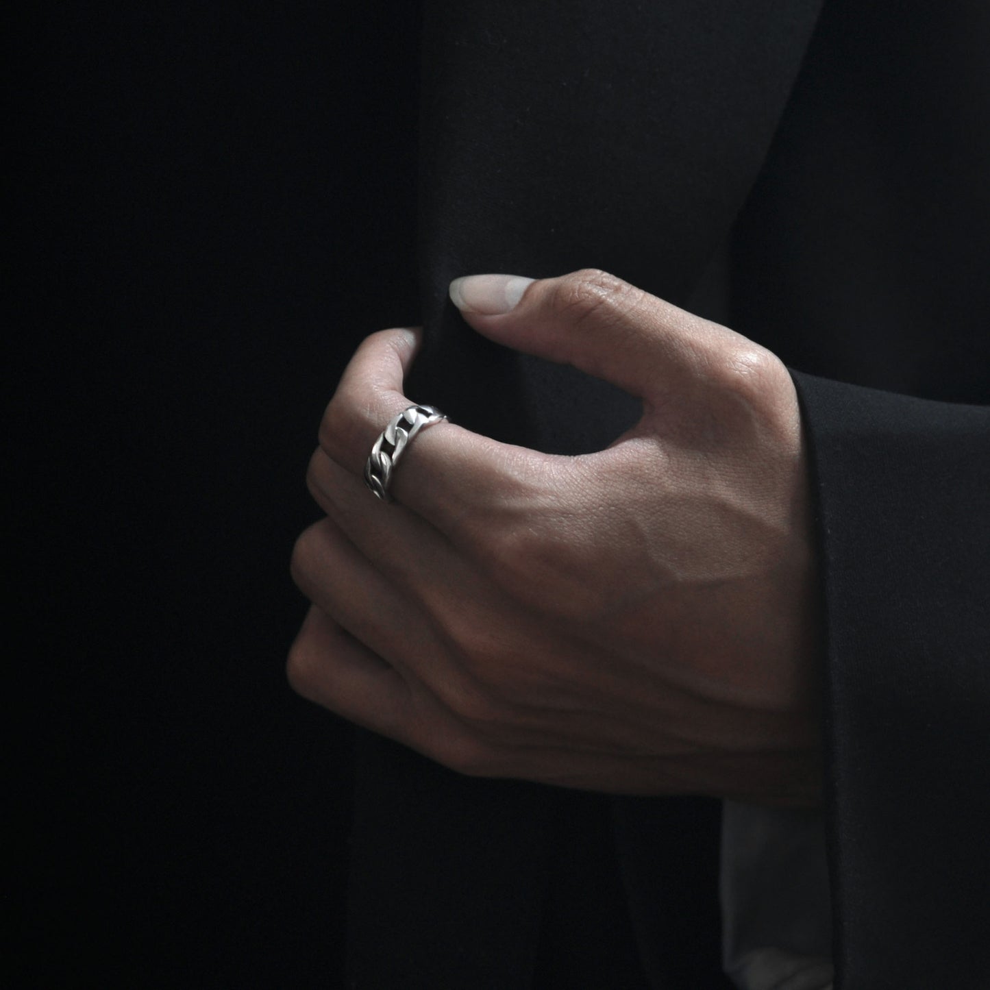 925 Silver Couple Couple Rings Men's Vintage Ring
