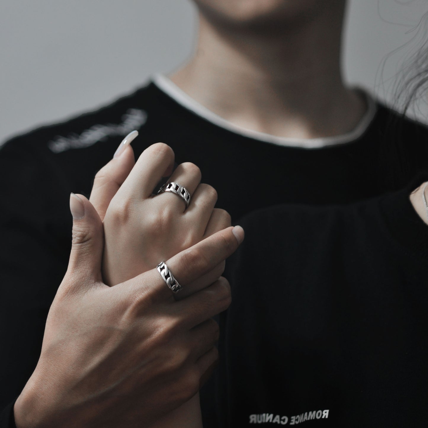 925 Silver Couple Couple Rings Men's Vintage Ring