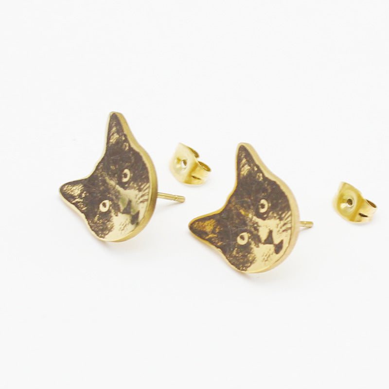 Boucles d'oreilles personnalisées chat chiot mignon