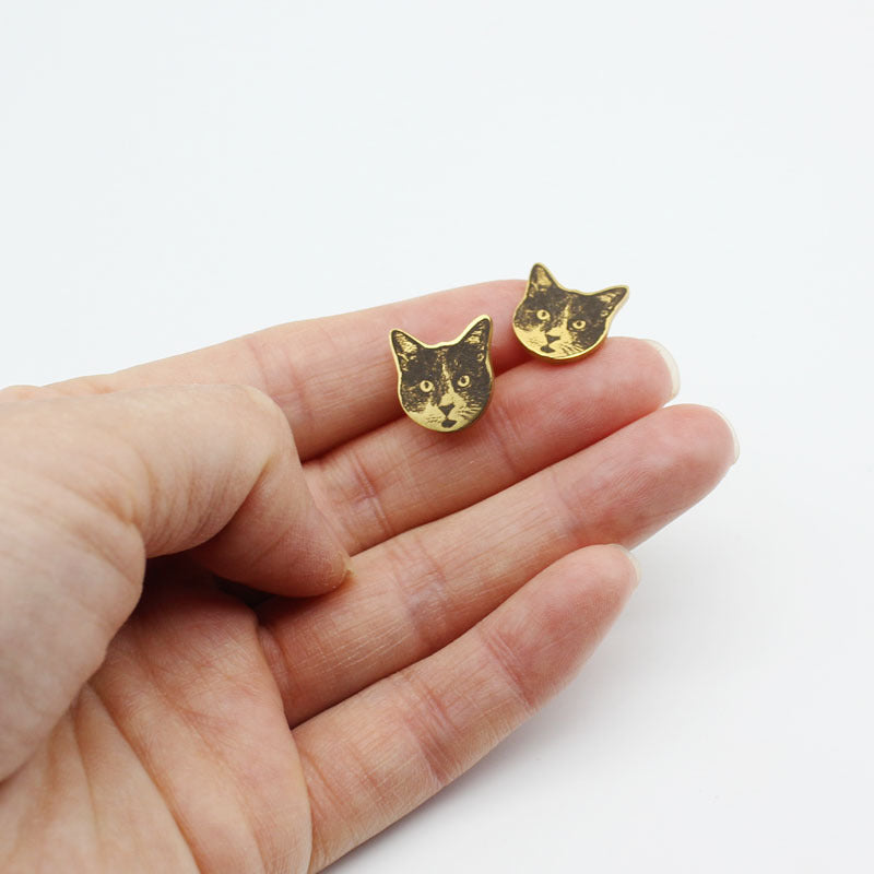 Boucles d'oreilles personnalisées chat chiot mignon