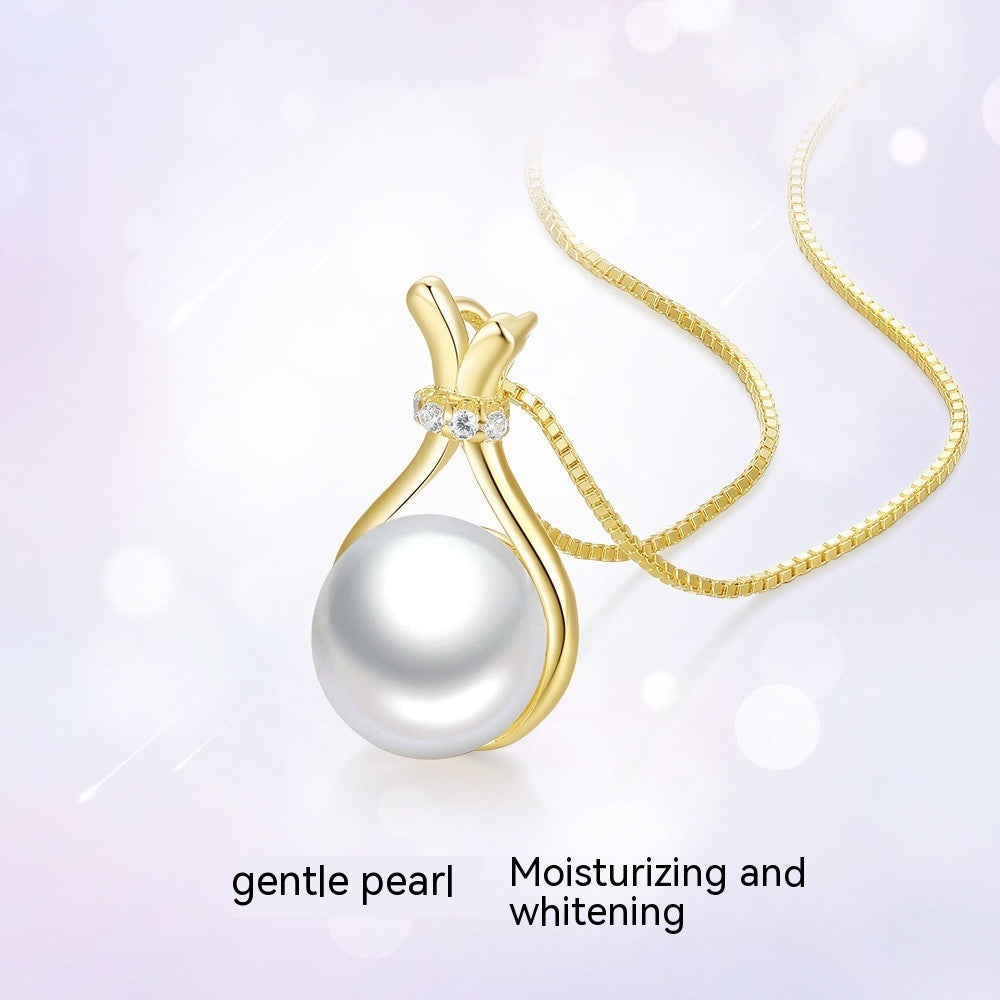 Cadena de clavícula femenina con colgante minoritario de lujo ligero