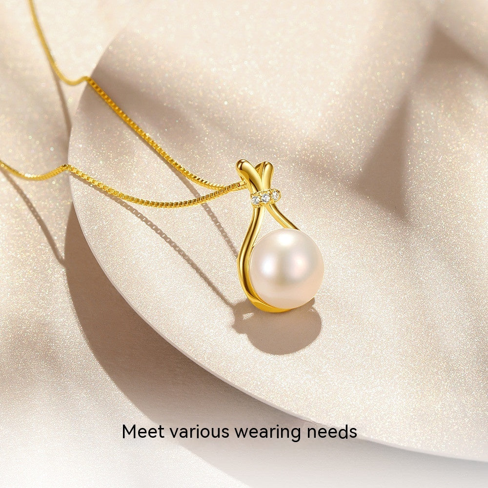 Cadena de clavícula femenina con colgante minoritario de lujo ligero