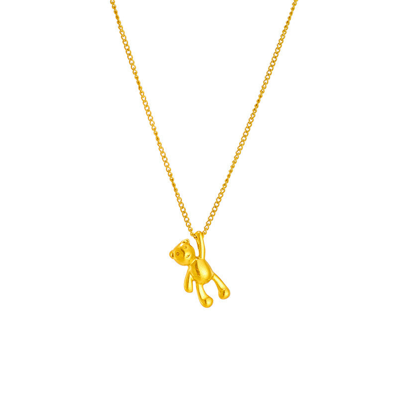 Collier pendentif ours bijoux en acier titane