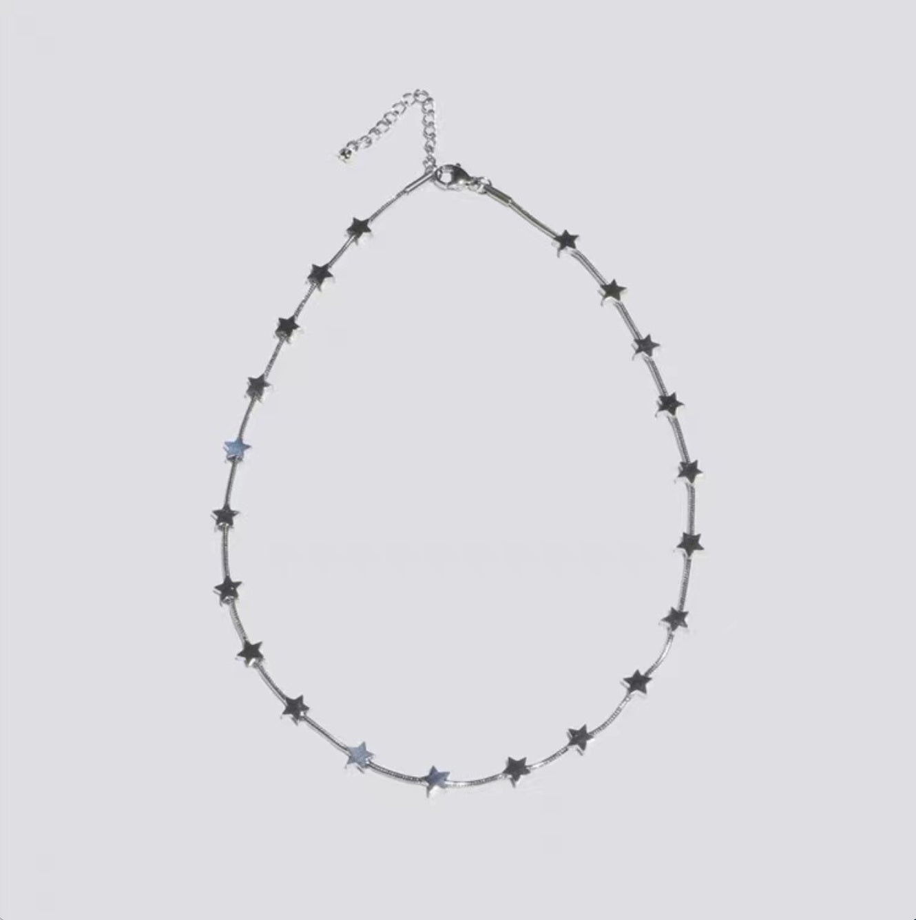 Special-interest Design Y2g Five-pointed Star Love Necklace Female Twin Thin Chain Sweet Cool Hot Girl Titanium Steel