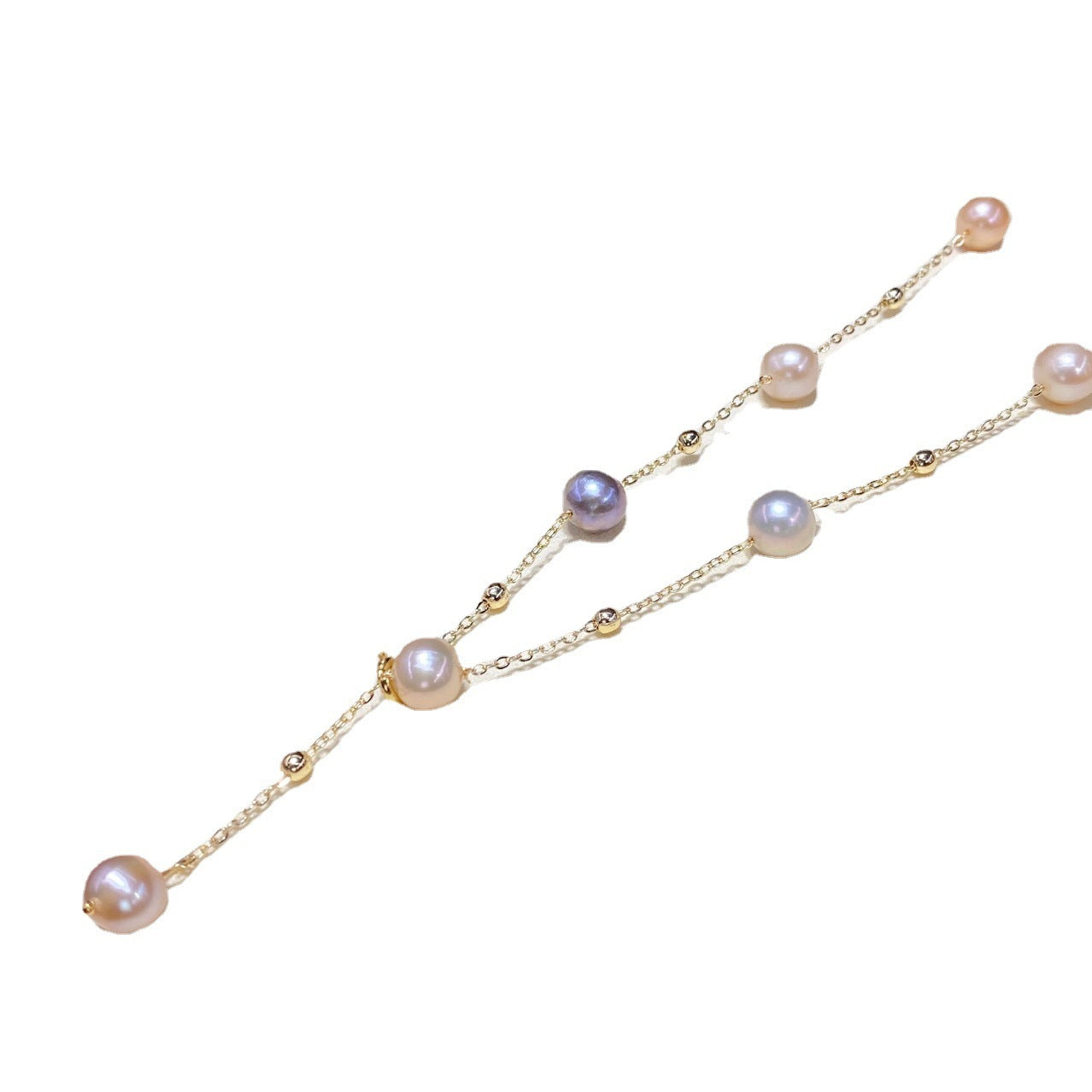 Collier de perles d'eau douce naturelles étoilées