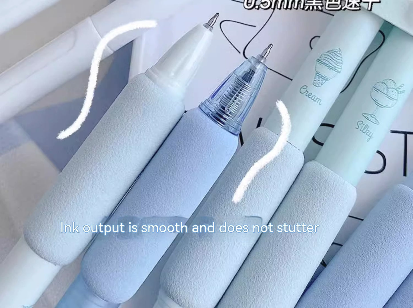 Oficina de aprendizaje, prensa de esponja para helado, pluma Neutral, fluorescente de doble cabeza