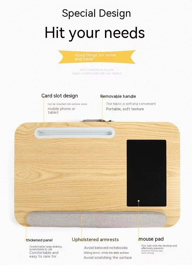 Escritorio para ordenador portátil, mesa de cama portátil plegable y perezosa para el hogar