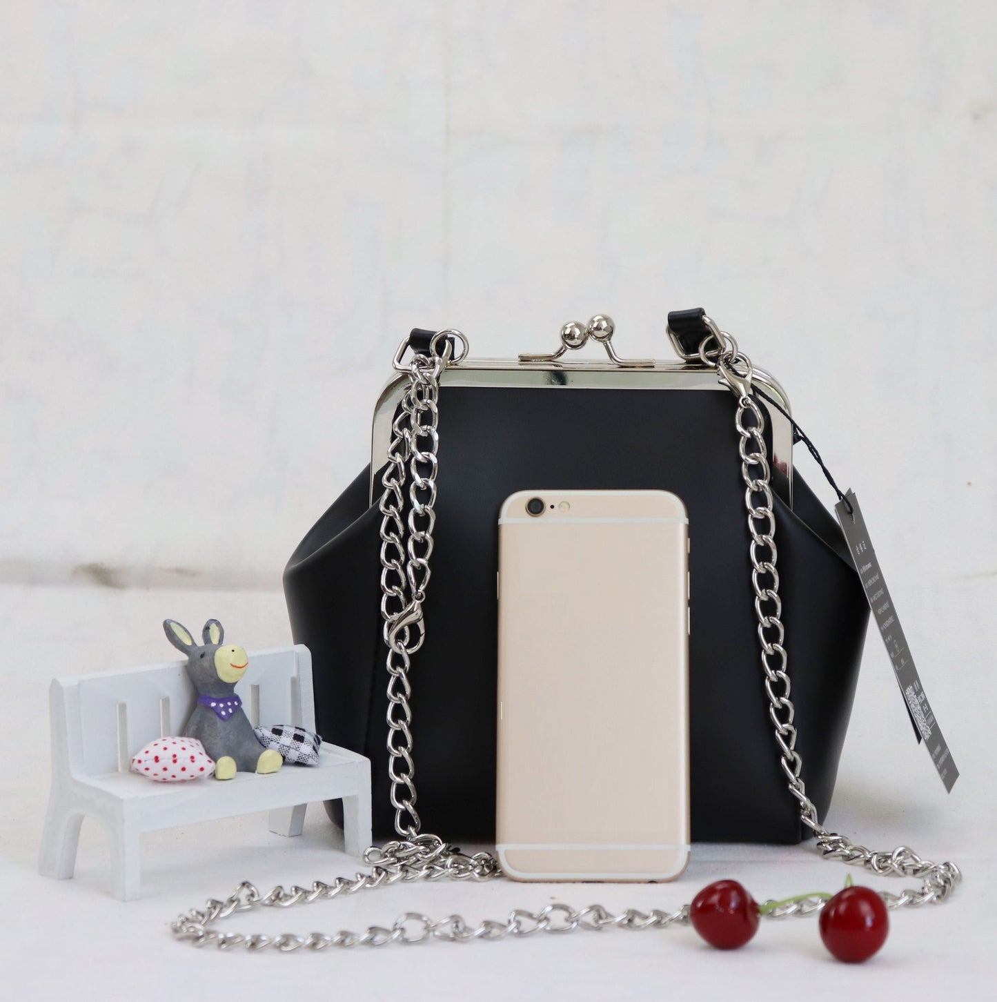 Bolso mensajero portátil de moda con clip retro