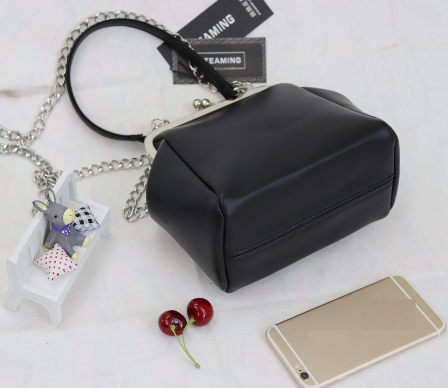 Bolso mensajero portátil de moda con clip retro