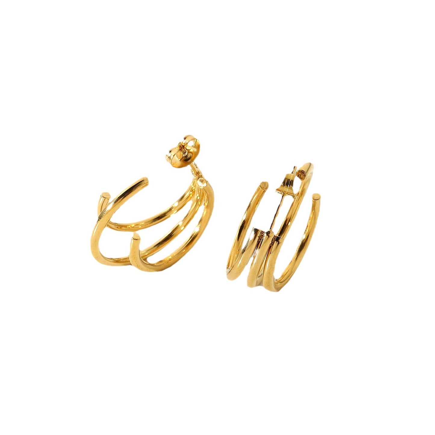 Boucles d'oreilles en forme d'anneau en acier inoxydable