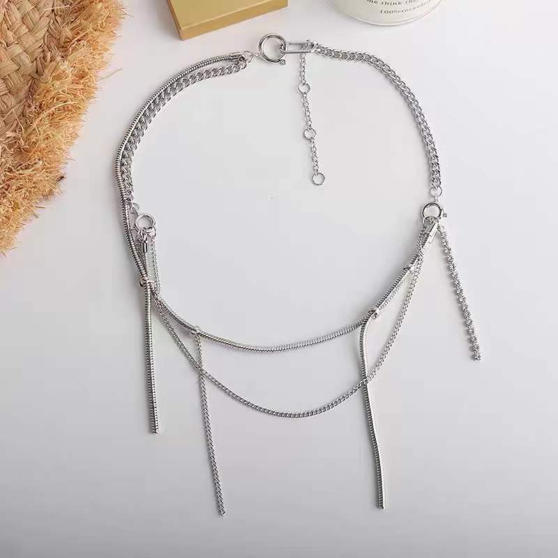 Steel Bends And Hitches Tassel Necklace