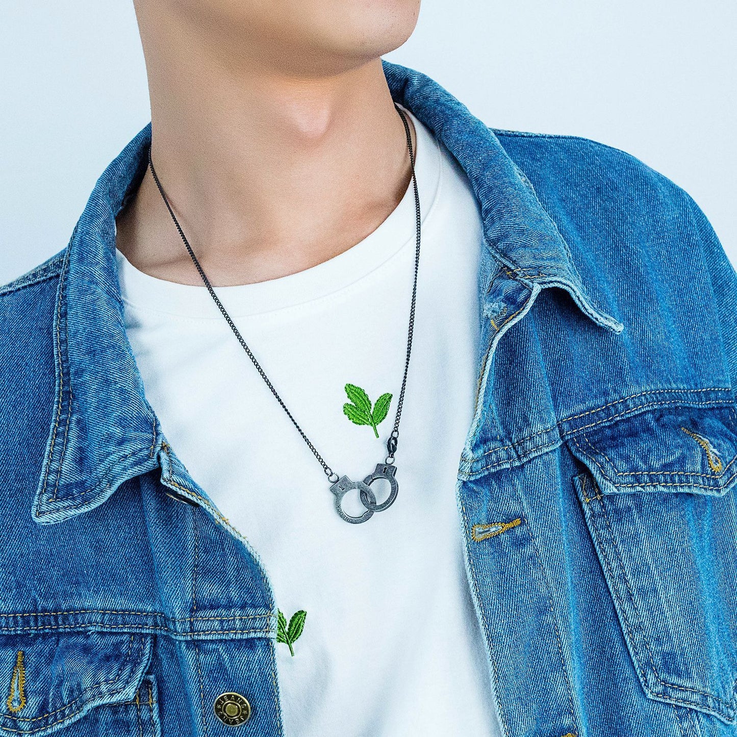 Menottes de Style créatif, collier en acier titane, accessoires pendentif Hip Hop en acier inoxydable pour hommes