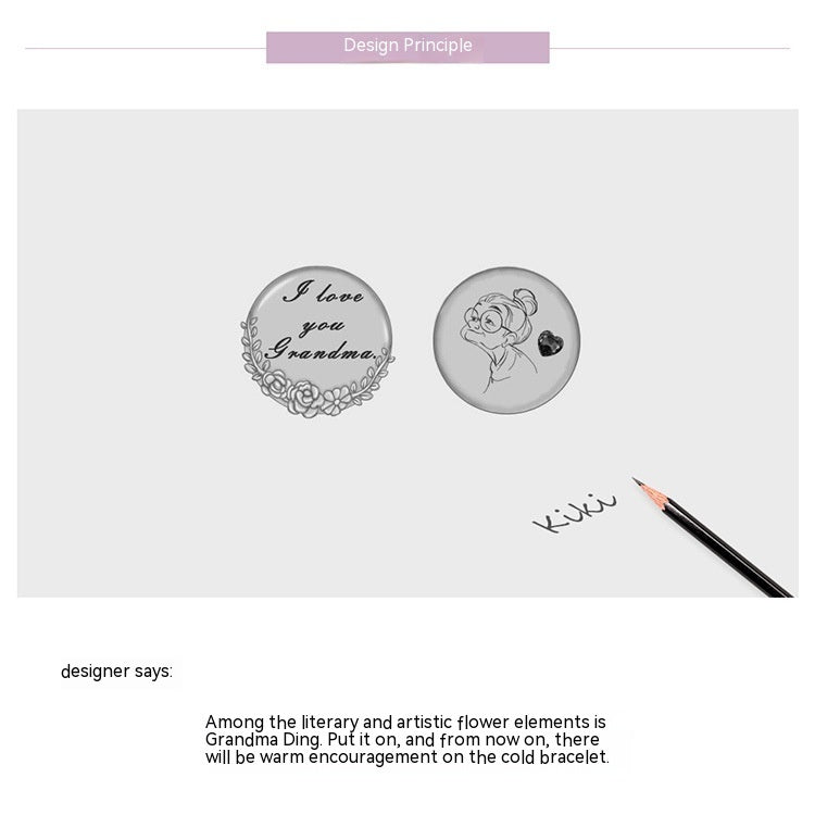 Bracelet en argent Sterling avec lettres et fleurs, accessoires, perles en Zircon simples