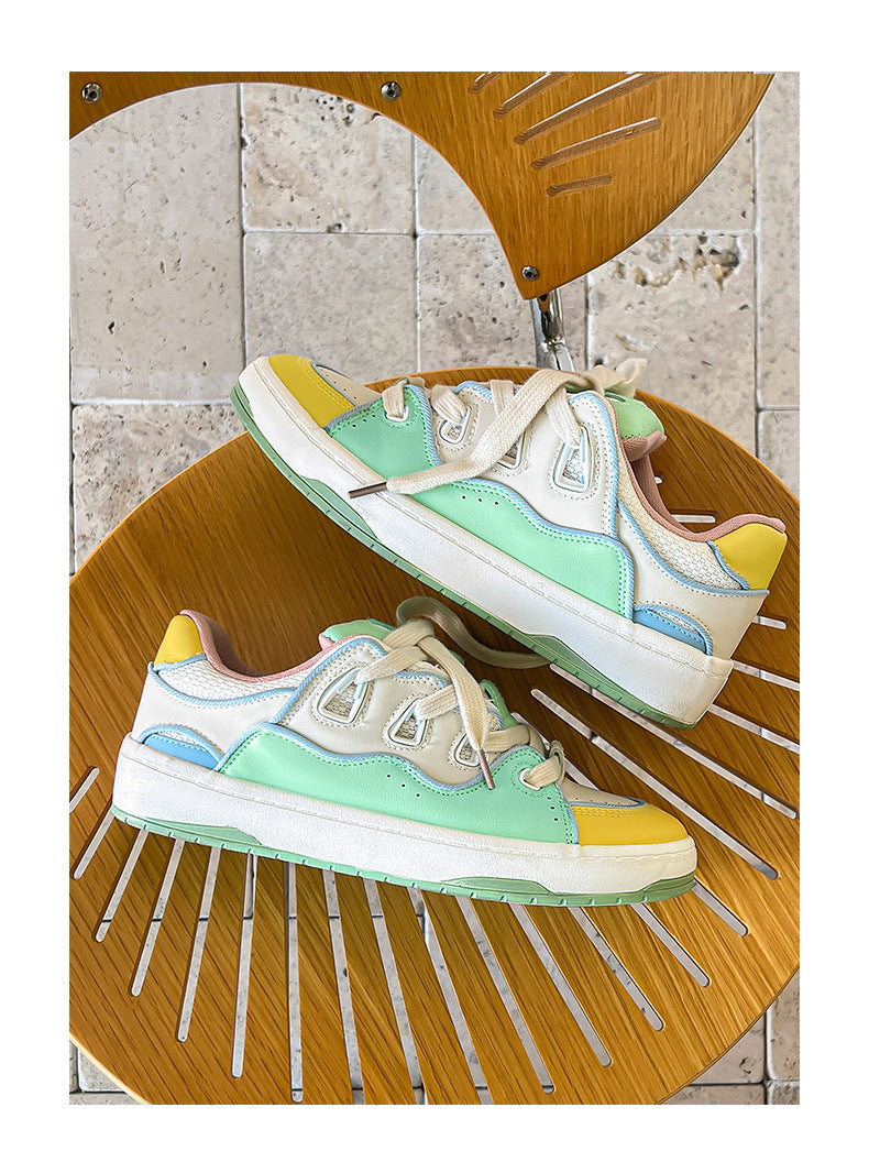Zapatos de hombre Zapatillas de deporte antideslizantes de pan de pareja retro de nicho atractivo