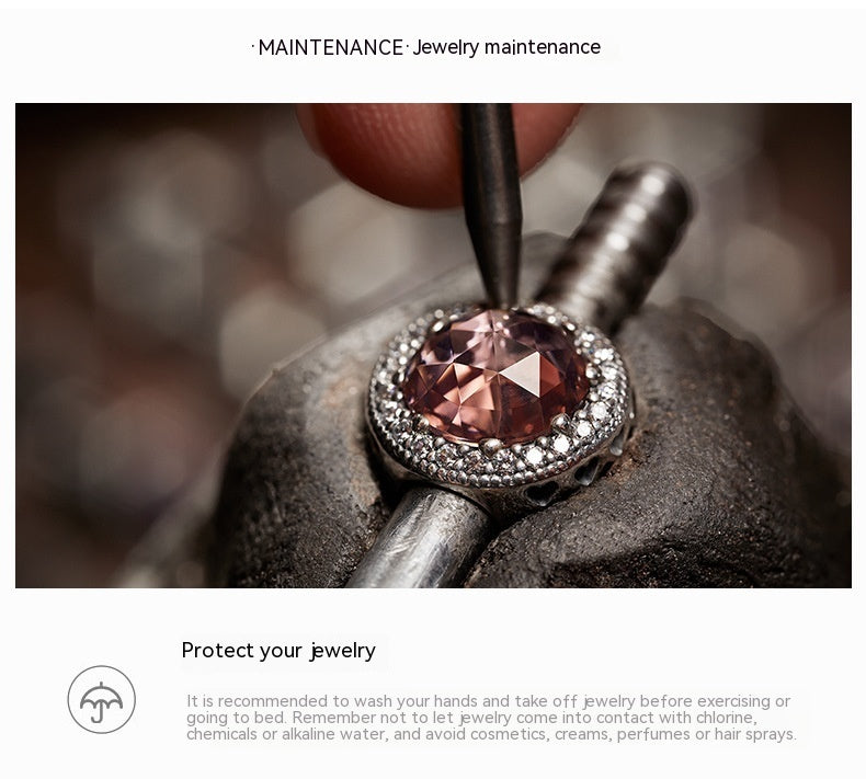 Anillo de circón con microincrustaciones, anillo semieterno de zafiro de estrella fina para mujer