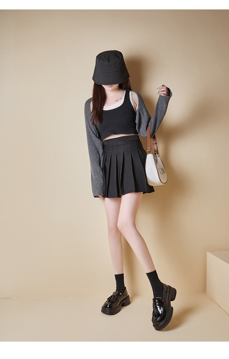 Petites chaussures en cuir de loisirs japonaises à pompon pour dames