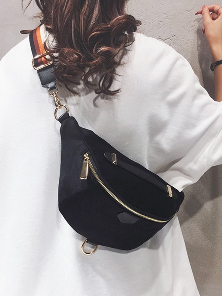 Bolso de cintura informal de moda de tela Oxford, bolso cruzado de un hombro en el pecho