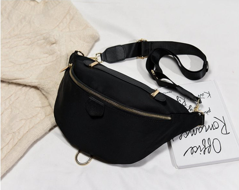 Bolso de cintura informal de moda de tela Oxford, bolso cruzado de un hombro en el pecho