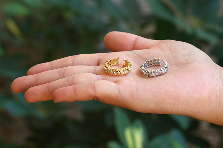 Personalized Hip Hop Fashion Simple Micro Setting Ring