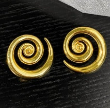 Boucles d'oreilles à rotation géométrique en or 18 carats