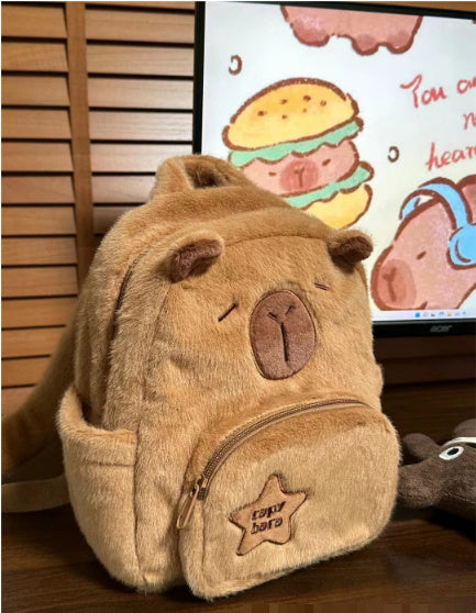 Capybara peluche grande capacité mignon petit sac à dos