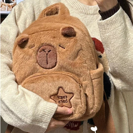 Capybara peluche grande capacité mignon petit sac à dos