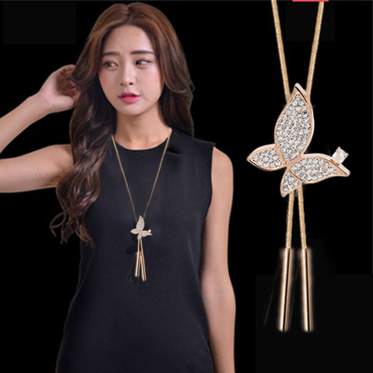 Autumn And Winter Long All-matching Tassel Female Accessories Pendant Pendant Necklace