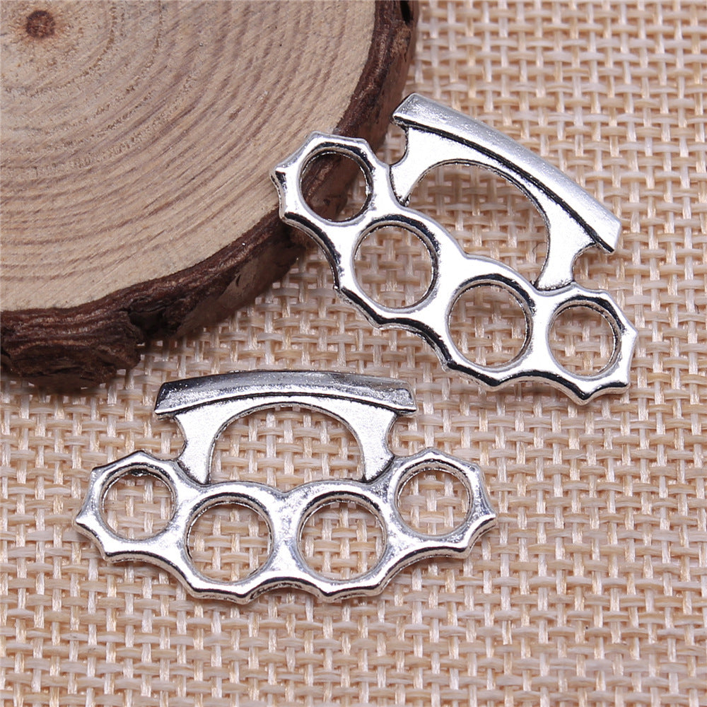 Ornement en argent ancien, accessoires de bricolage, pendentif en laiton épais