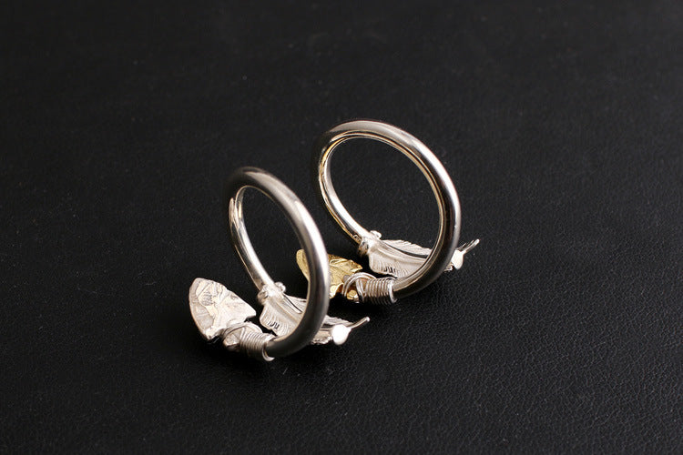 925 Thai Silver Bow And Arrow Ring Personality Fashion