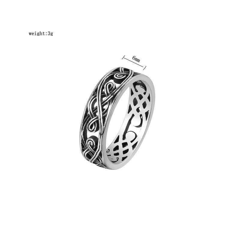 Retro Hollow Pattern Men's Ring
