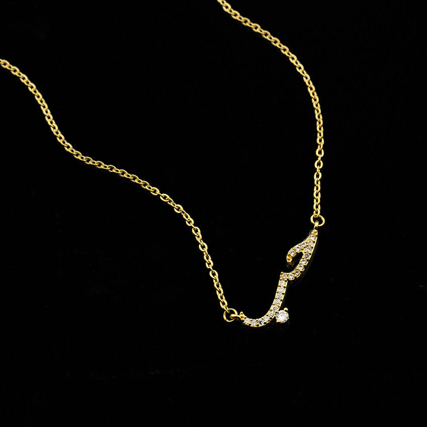 Collier de déclaration d'amour arabe en or Rose, bijoux en Zircon