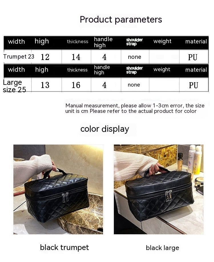 Sac cosmétique portatif de losange de grande capacité d'unité centrale